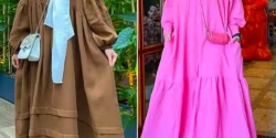 پیراهن بلند گشاد زنانه ؛ ۱۵ عکس از طراحی‌های خاص و هنری برای خانم‌های خوش‌سلیقه