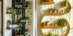 شلف دیواری گل؛ ۱۵ عکس الهام‌بخش برای ترکیب گل طبیعی با دکور مدرن