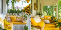 دکوراسیون زرد تراس؛ ۱۵ مدل خاص و شیک برای طراحی فضای باز پرانرژی
