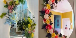 دیزاین آینه با گل؛ ۱۵ سبک جذاب برای دکور آینه‌های ساده و شیک