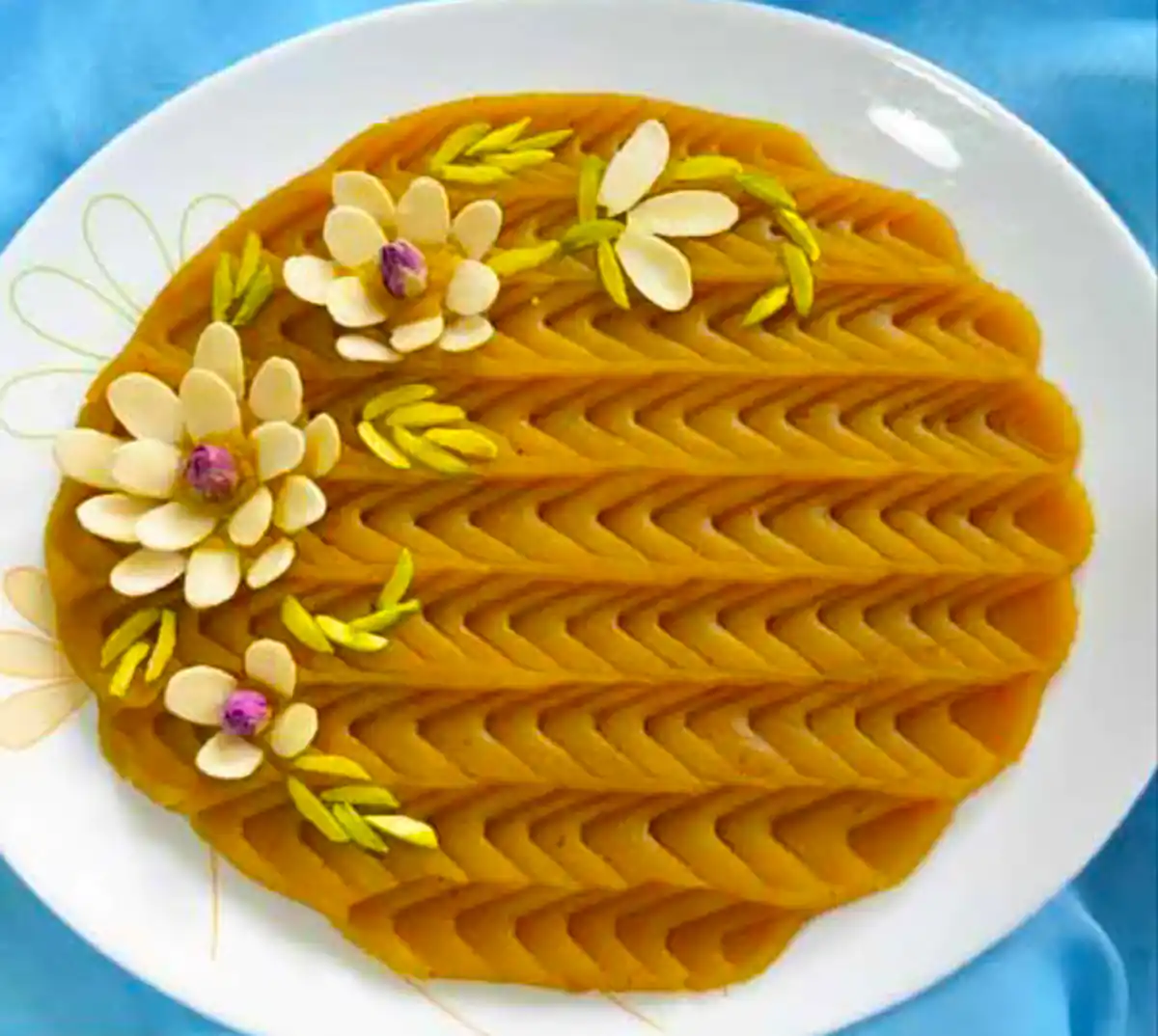 دیزاین حلوا زعفرانی