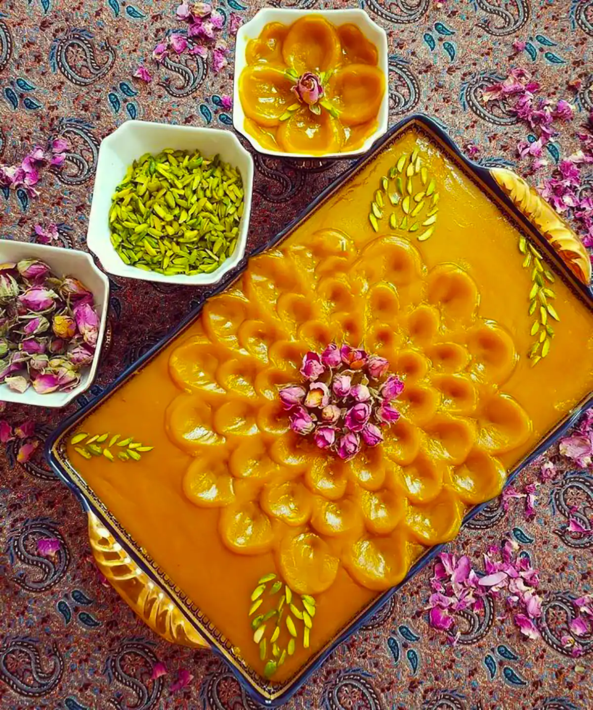 دیزاین حلوا زعفرانی