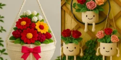 گلدان بافتنی آویزی؛ ۱۵ مدل خاص برای دکور دیواری مینیمال و خانههای کوچک