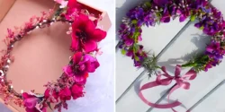 حلقه گل مو؛ ۱۵ عکس از زیباترین طراحیهای گل طبیعی روی موهای باز و بسته