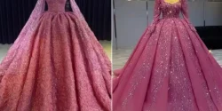 لباس عروس صورتی پرنسسی؛ ۱۵ مدل جذاب برای مراسم‌ خاص و متفاوت