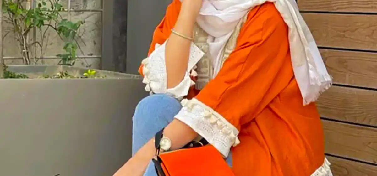 مانتو نارنجی بهاره باکلاس