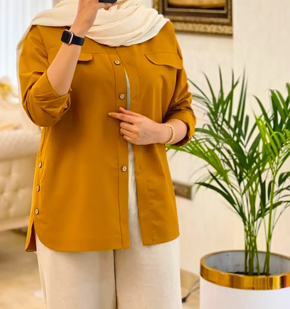 مانتو شومیزی دکمه دار