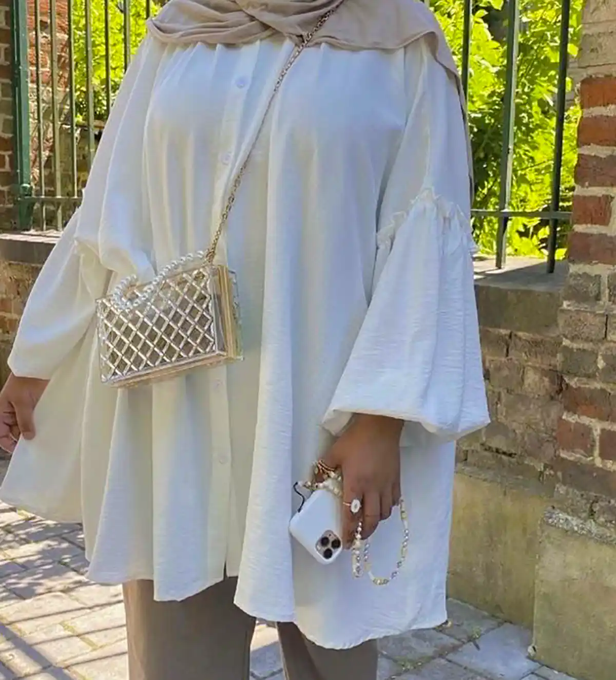 مانتو شومیزی سفید زنانه