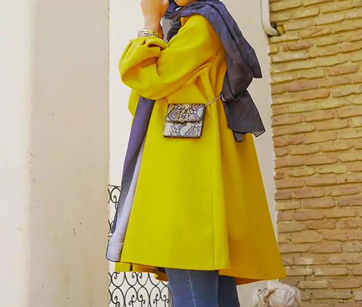 مانتو زرد باکلاس