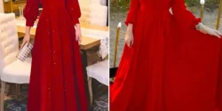 ماکسی قرمز مجلسی؛ ۱۵ مکان مناسب برای پوشیدن این لباس در مراسم و جشنها