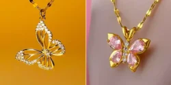 پلاک طلا پروانه ای یونیک؛ ۱۵ عکس زیبا از طراحیهای منحصربهفرد با جلوه ظریف