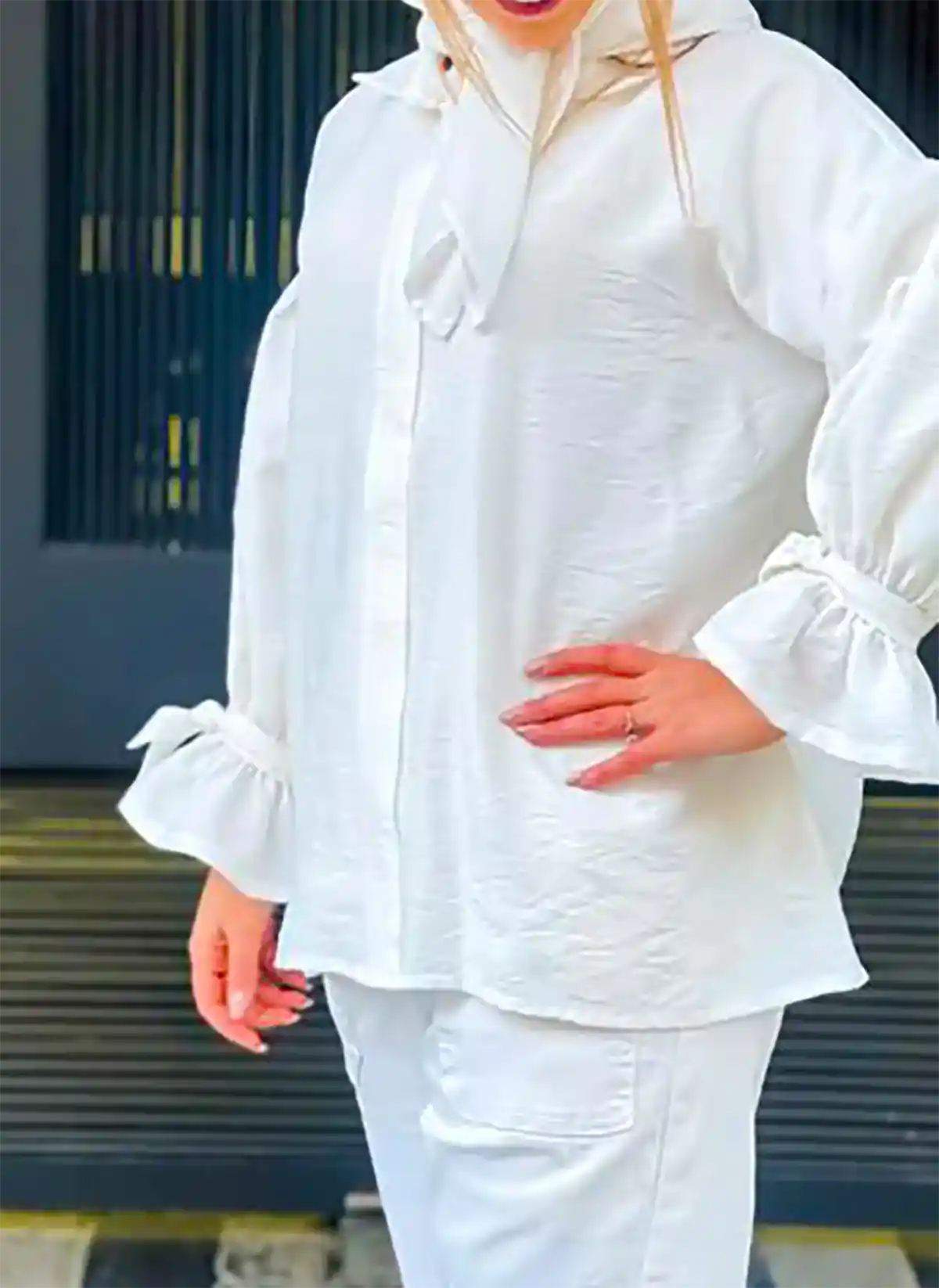 پیراهن سفید زنانه
