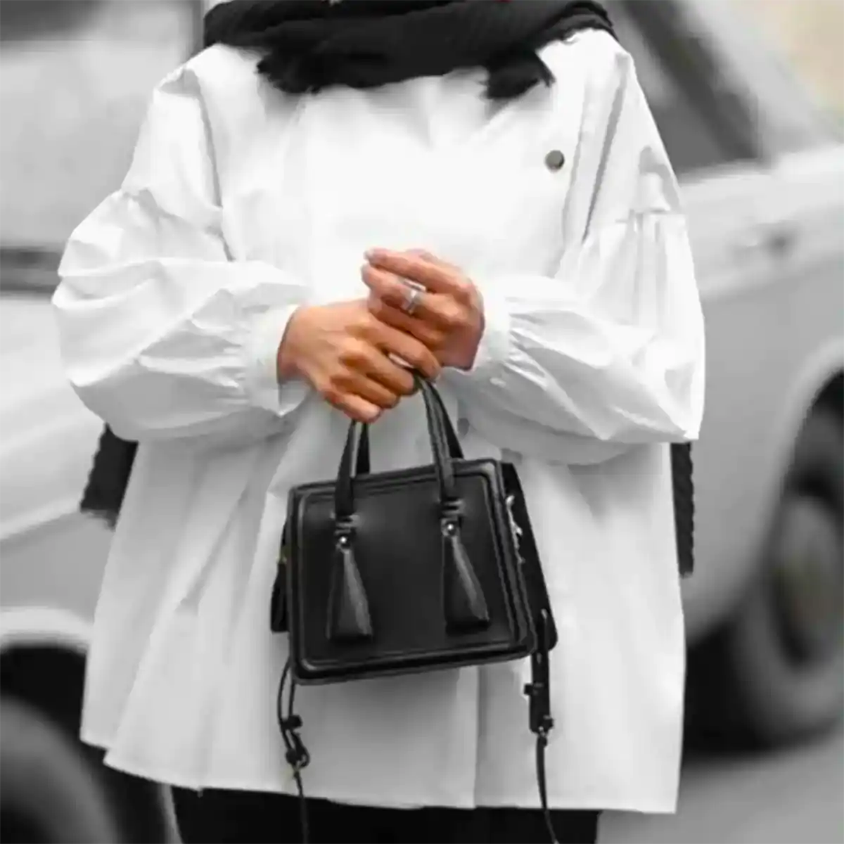 پیراهن سفید زنانه