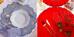 زیر بشقابی پارچه ای شیک؛ ۱۵ مدل خاص و جذاب برای مهمانیهای لاکچری