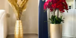 گلدان بزرگ کنار سالنی؛ ۱۵ عکس از مدل‌های زیبا و شیک برای دکوراسیون داخلی خانه