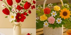 گلدان دکوراتیو بافتنی؛ ۱۵ روش ساده برای بافت گلدان‌های دکوراتیو جذاب