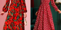 پیراهن بلند گل قرمزی؛ ۱۵ استایل شیک و خاص برای روزهای داغ تابستانی
