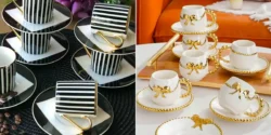 ست فنجون نعلبکی مدرن؛ ۱۵ عکس خیره‌کننده از ست‌هایی برای مهمانی‌های مجلل