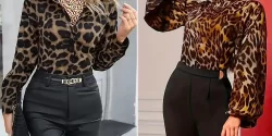 بلوز مجلسی پلنگی زنانه؛ ۱۵ عکس جذاب برای استایل متفاوت در مهمانی ها