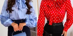 بلوز مجلسی یقه پاپیونی؛ ۱۵ مدل محبوب برای خانمهای خوشسلیقه و خاصپوش