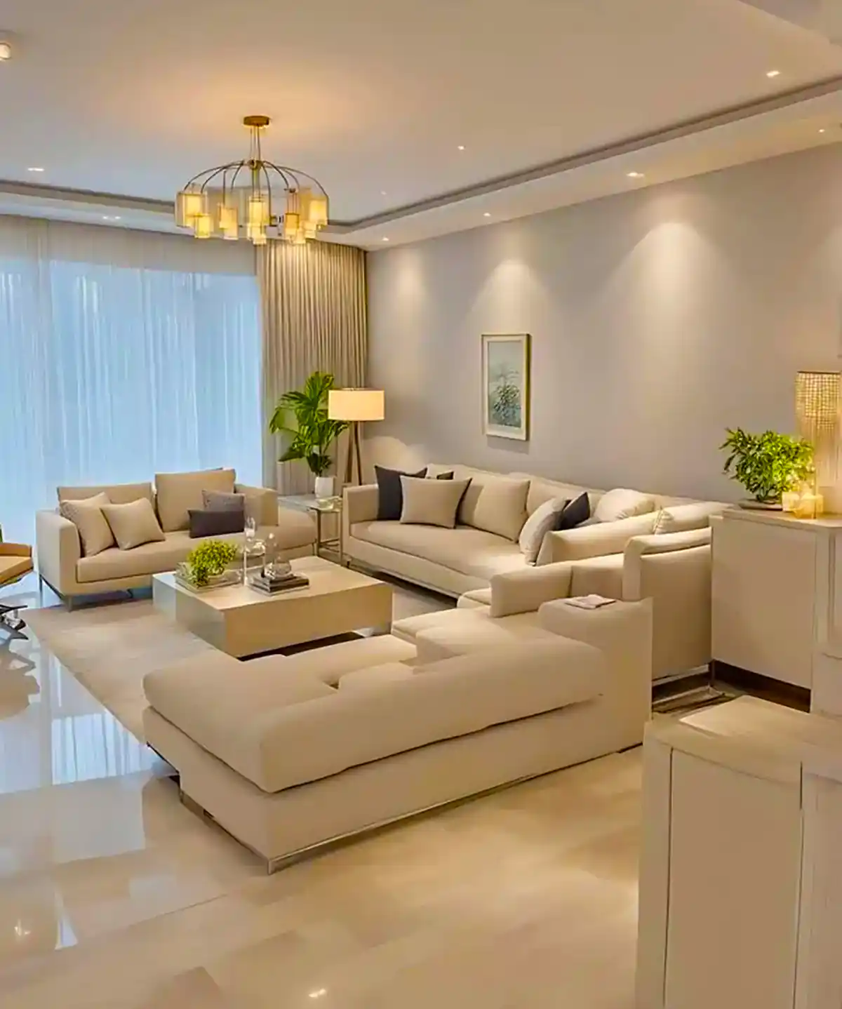 چیدن مبلمان پذیرایی مدرن