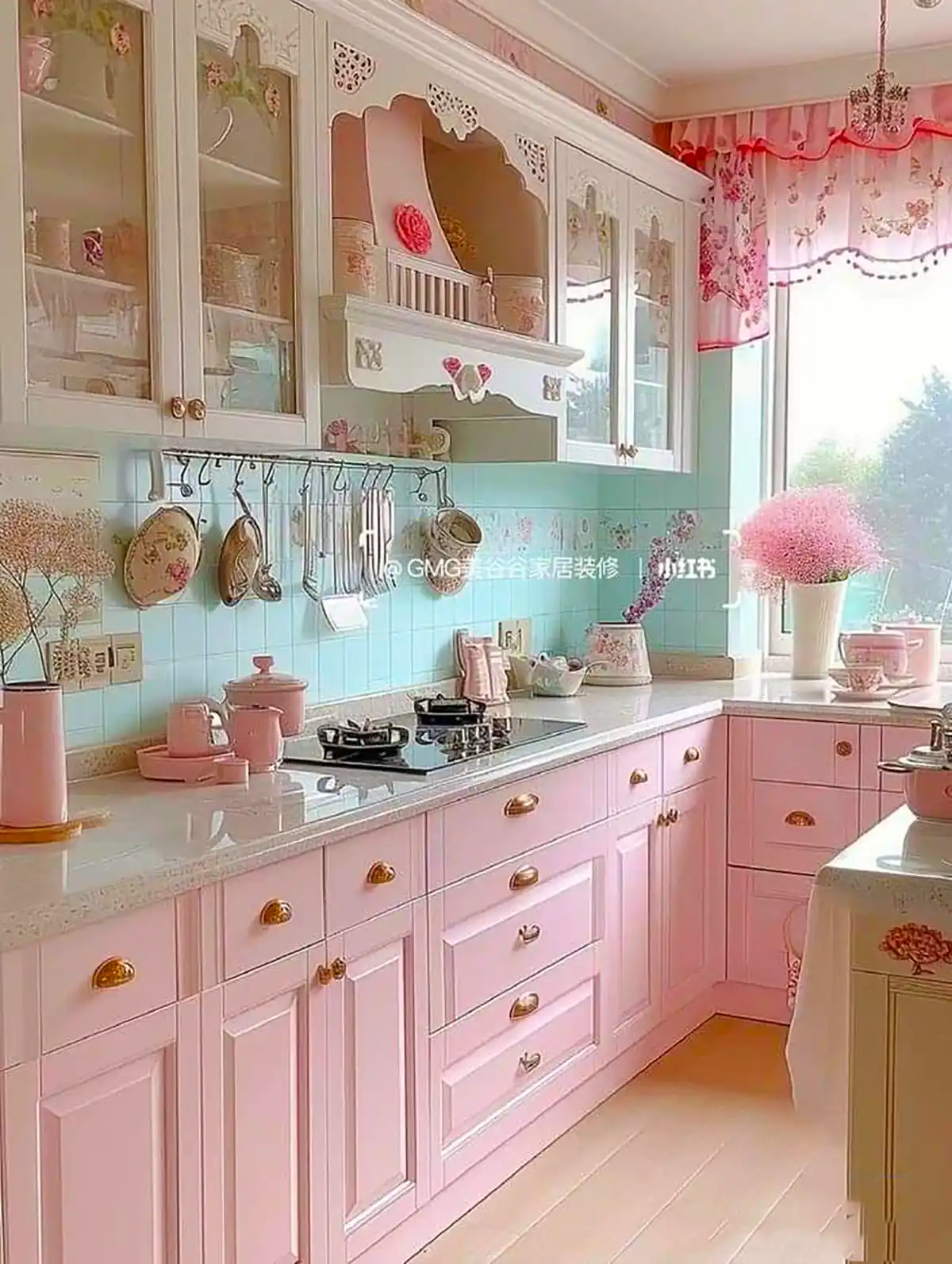 دکور صورتی آشپزخانه
