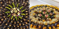 دیزاین حرفهای خرما مجلسی؛ شیکترین مدلهای تزئین خرما برای پذیرایی با ۱۵ عکس