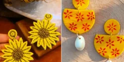 گوشواره فانتزی زرد؛ ۱۵ عکس خاص و جذاب برای استایل خاص دخترانه