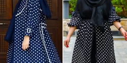 مانتو خال خالی شیک؛ ۱۵ عکس از محبوبترین طرحها برای خانمهای شیکپوش