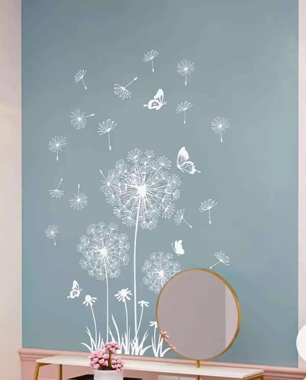 نقاشی قاصدک روی دیوار