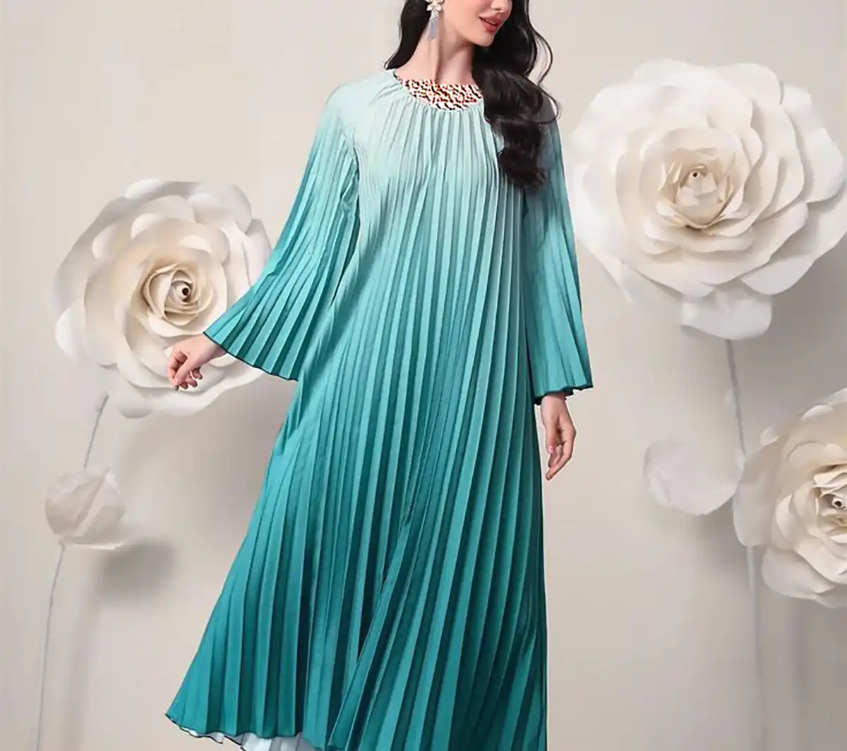 پیراهن آبرنگی شیک زنانه
