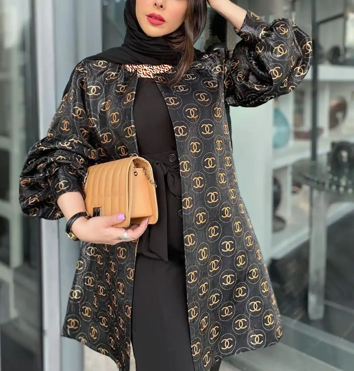 استایل کژوال مانتو مشکی