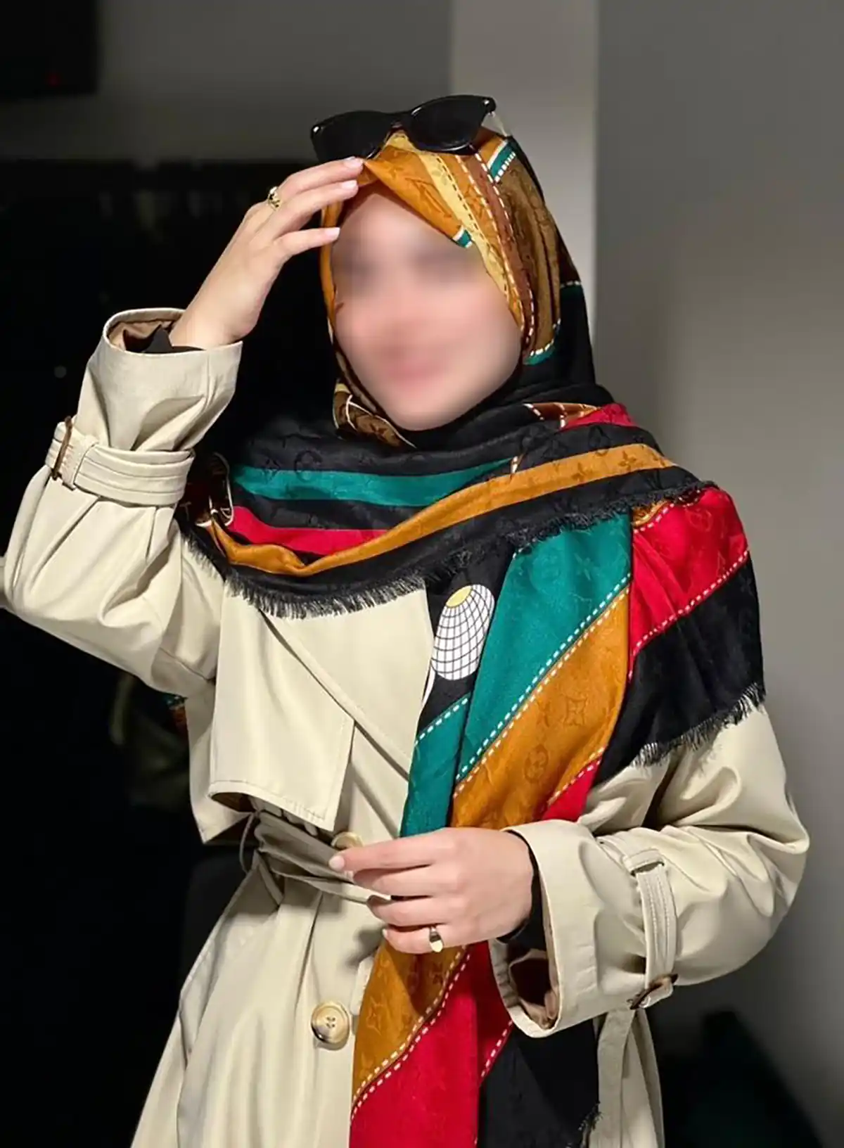 روسری قواره ۱۴۰ ابریشمی