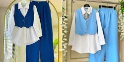 ست سه تیکه با جلیقه زنانه؛ ۱۵ عکس جذاب برای استایل خاص و متفاوت