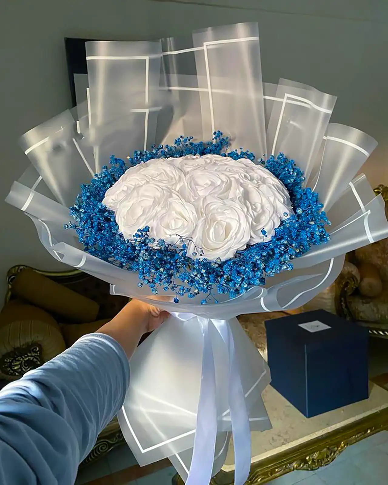 دسته گل سفید عروس