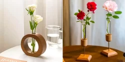 گلدان چوب و شیشه جدید؛ ۱۵ ایده فوق‌العاده برای طراحی منحصر‌به‌فرد خانه شما