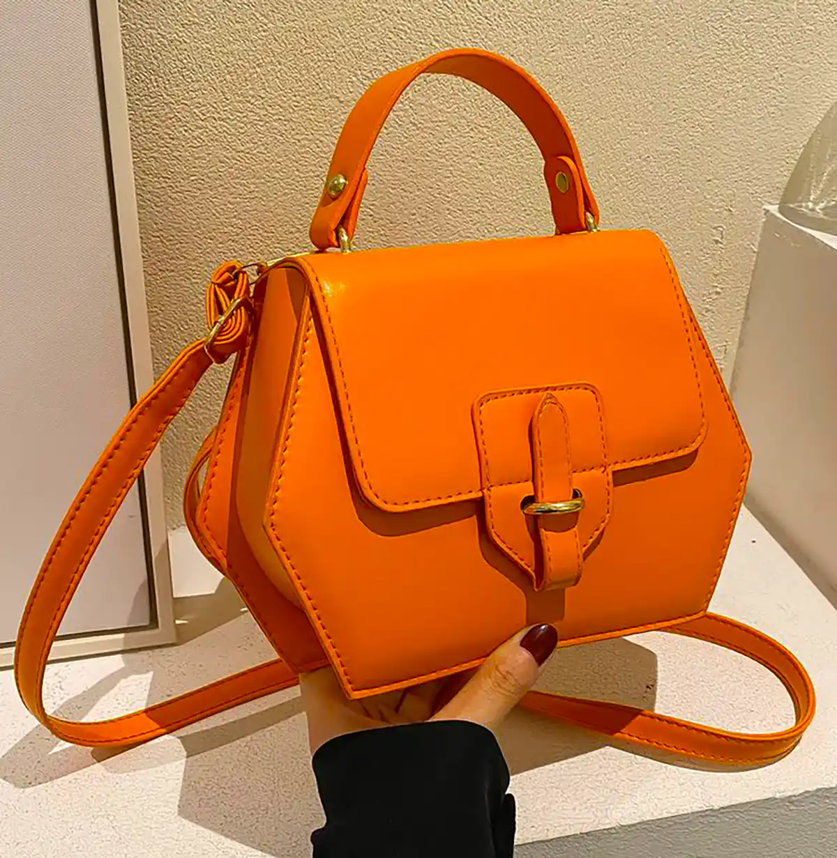 کیف نارنجی لاکچری