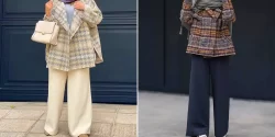 مانتو پشمی چارخانه پاییزه؛ ۱۵ عکس جذاب استایل پاییزه با ترکیب رنگ خاص