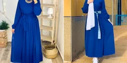 مانتو پیراهنی آبی کاربنی؛ ۱۵ عکس الهامبخش و زیبا برای استایل روزمره بانوان