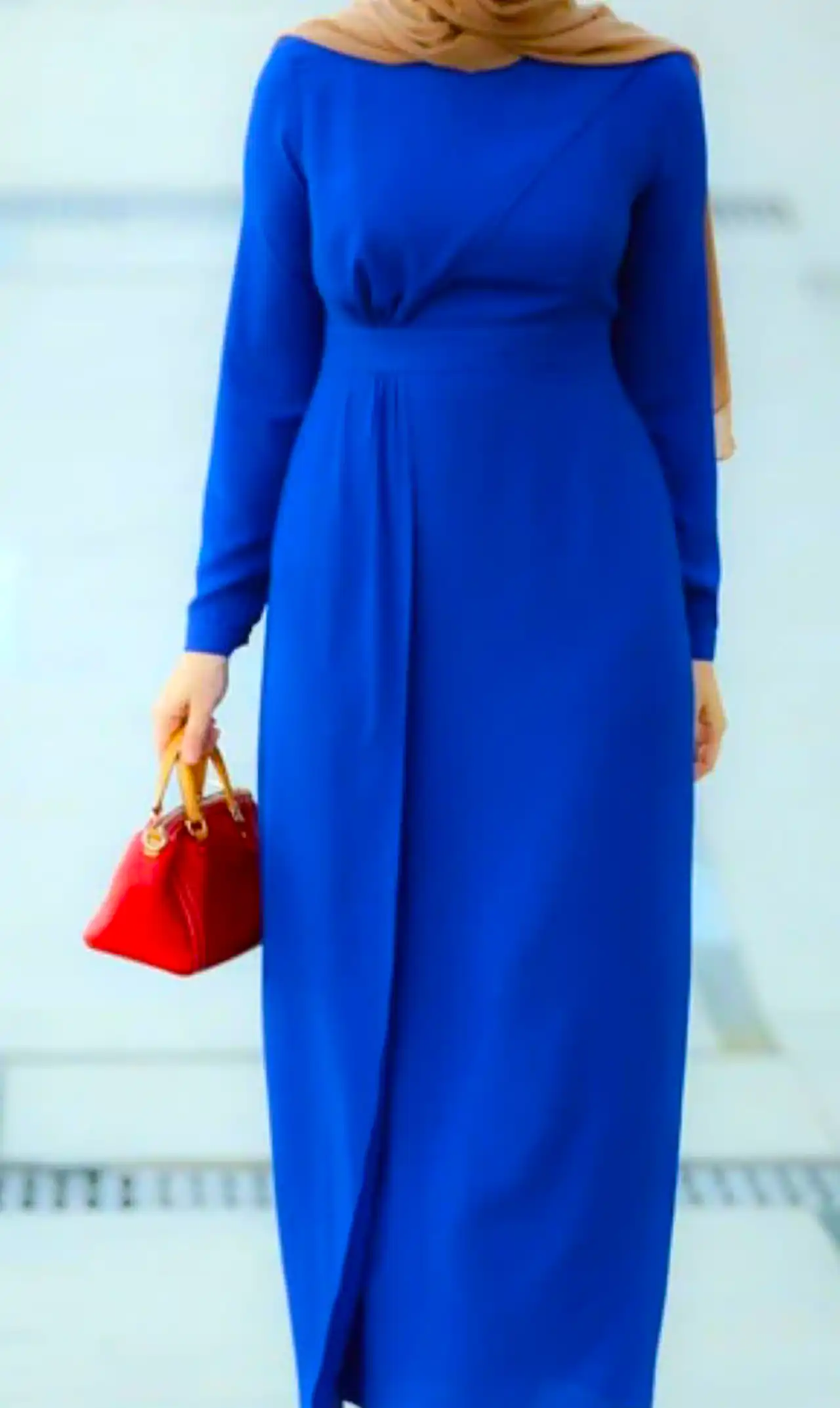 مانتو پیراهنی آبی کاربنی