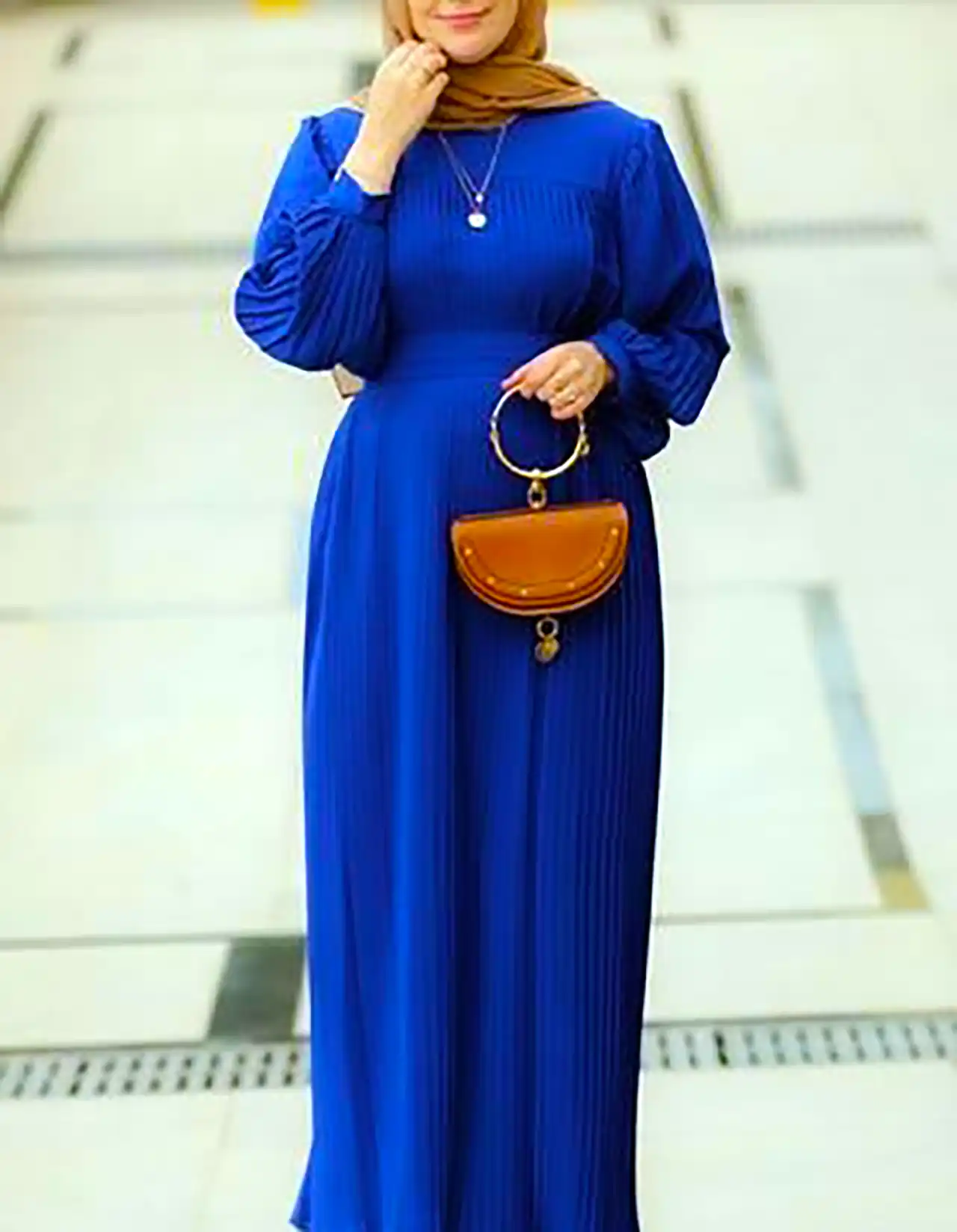 مانتو پیراهنی آبی کاربنی