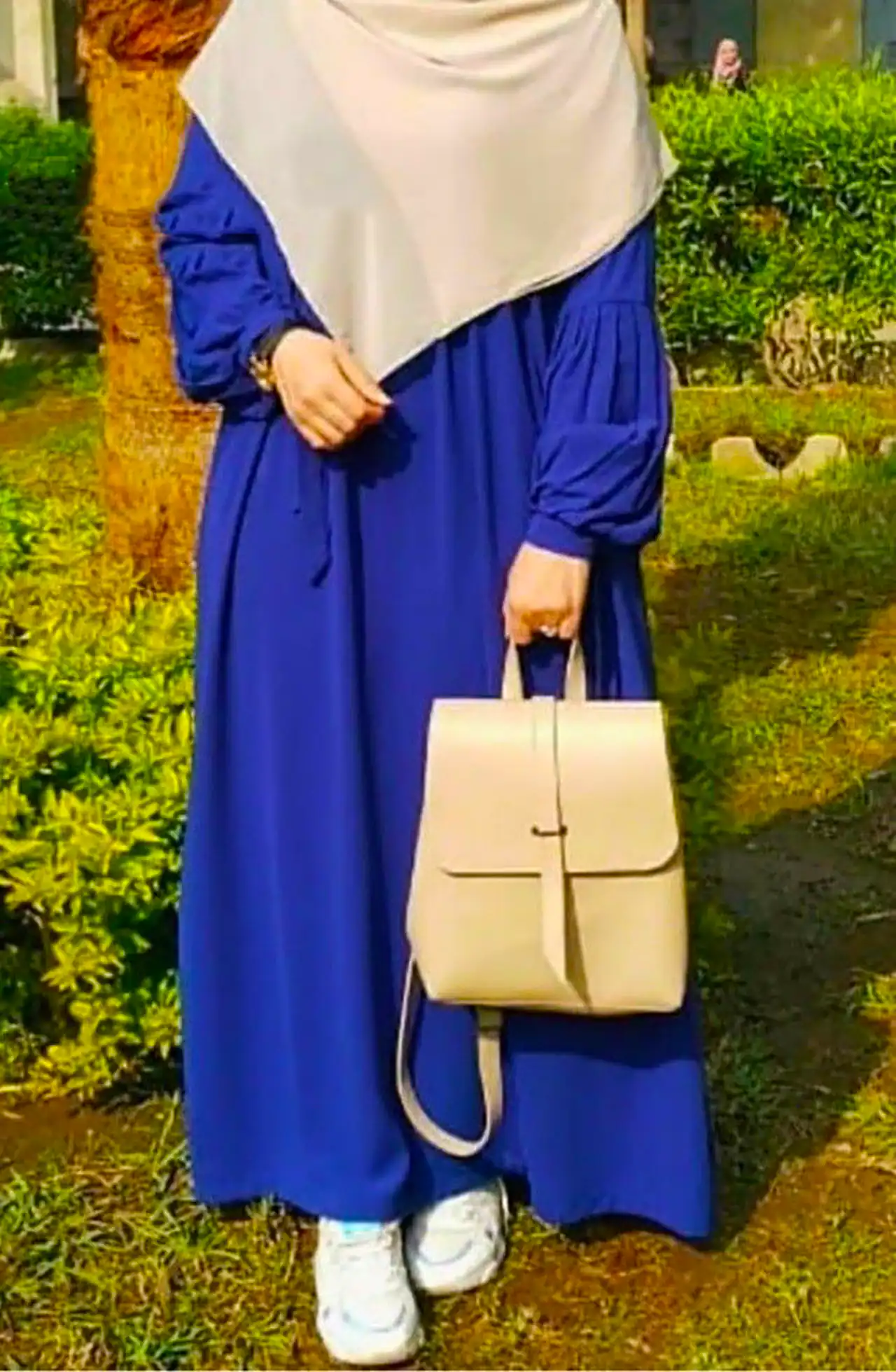 مانتو پیراهنی آبی کاربنی