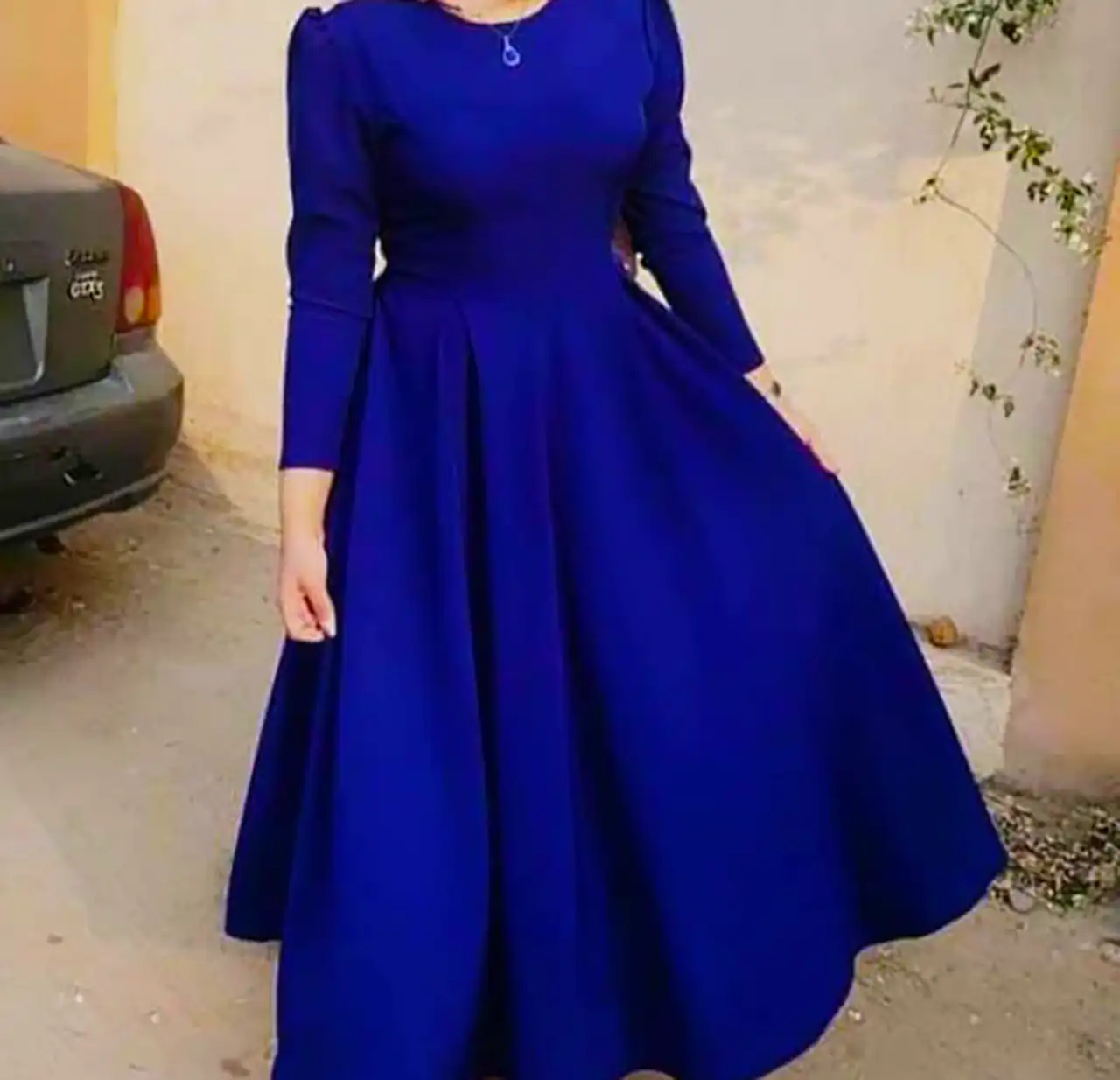مانتو پیراهنی آبی کاربنی