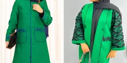 مانتو سبز شیک پاییزی؛ ۱۵ مدل خاص و مدرن برای استایل گرم روزهای خنک