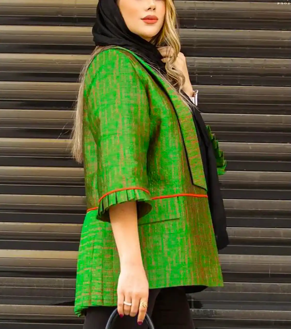 مانتو سبز شیک پاییزی
