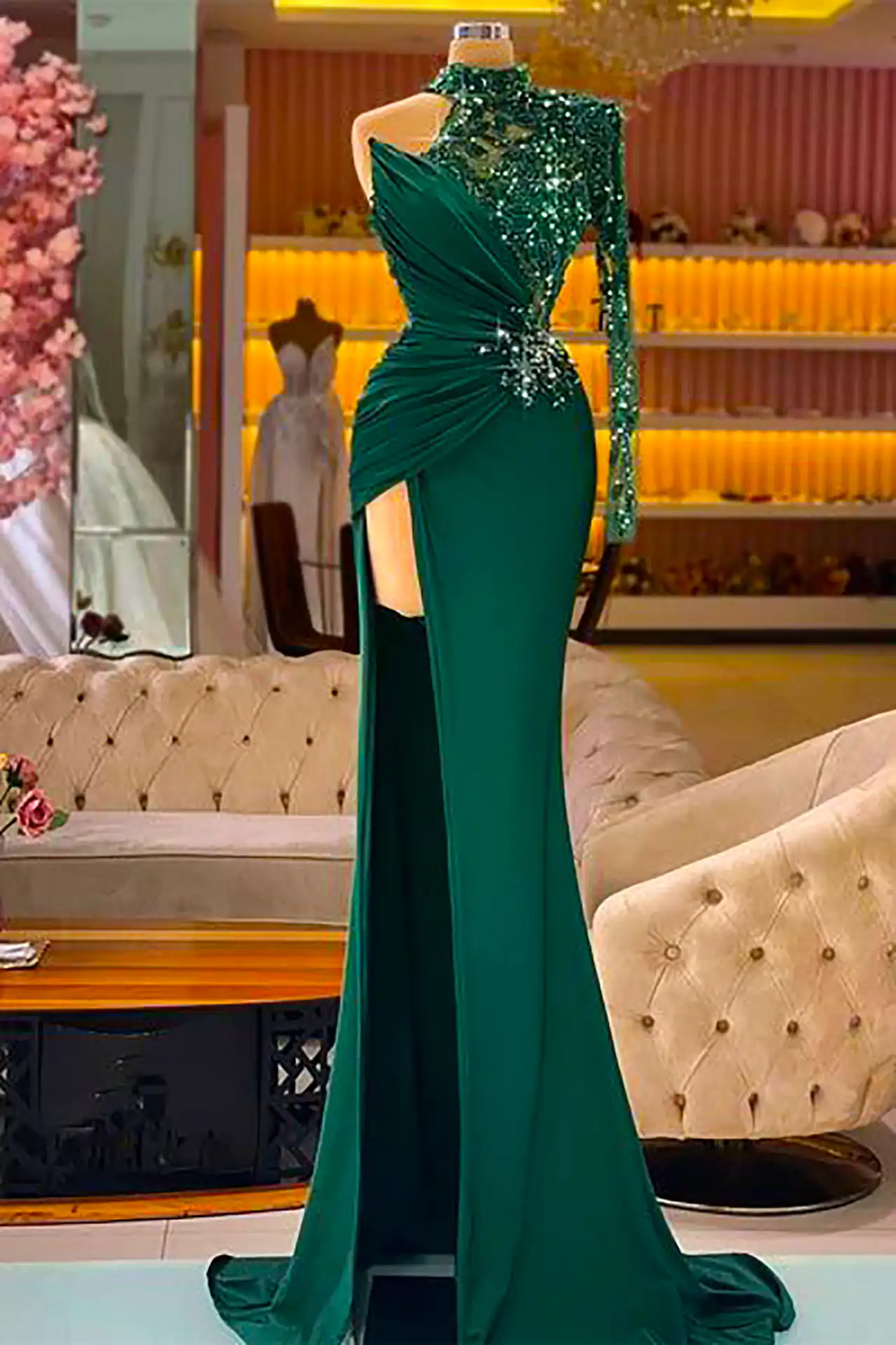 ماکسی سبز درباری مجلسی