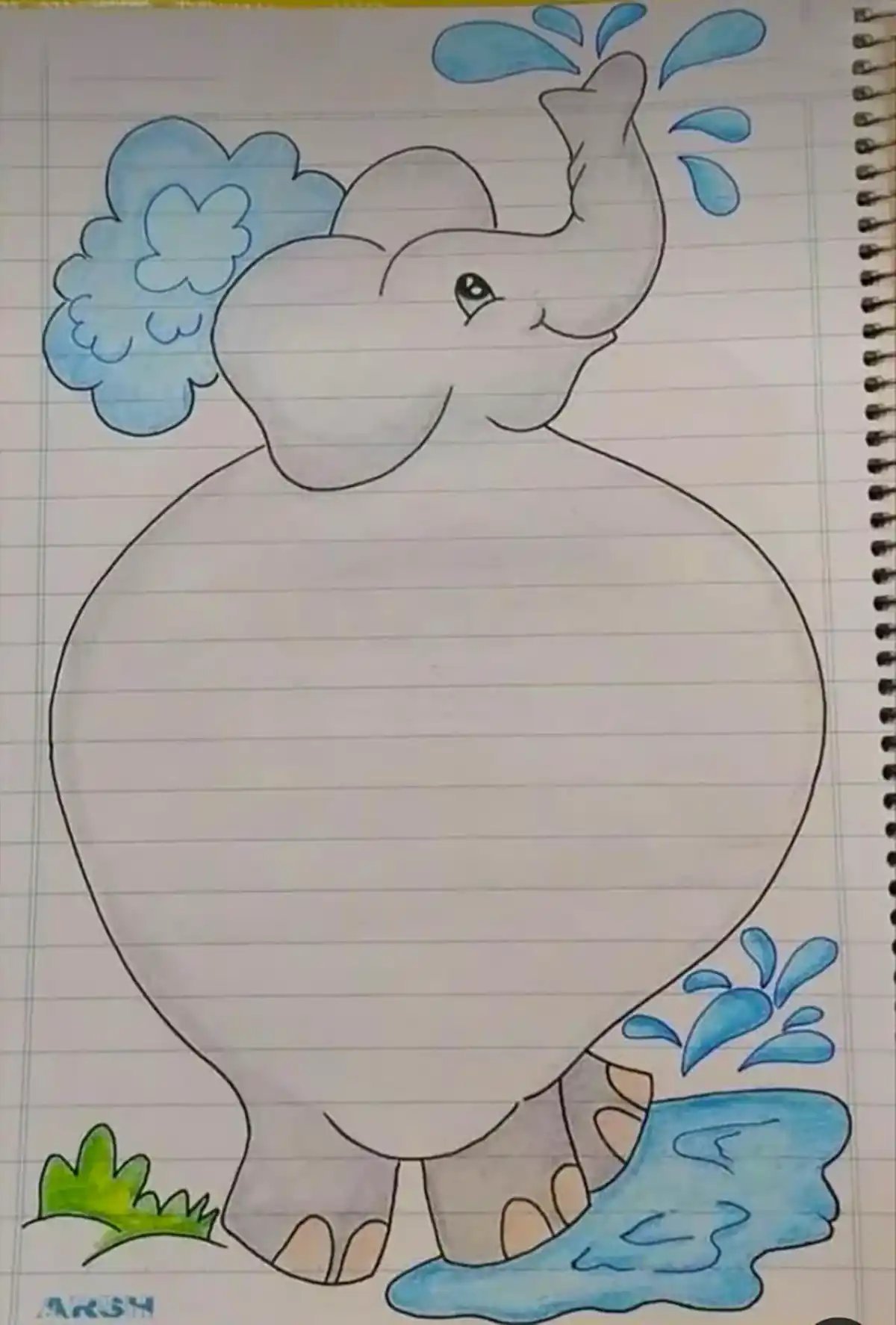 نقاشی دفتر مشق کودک