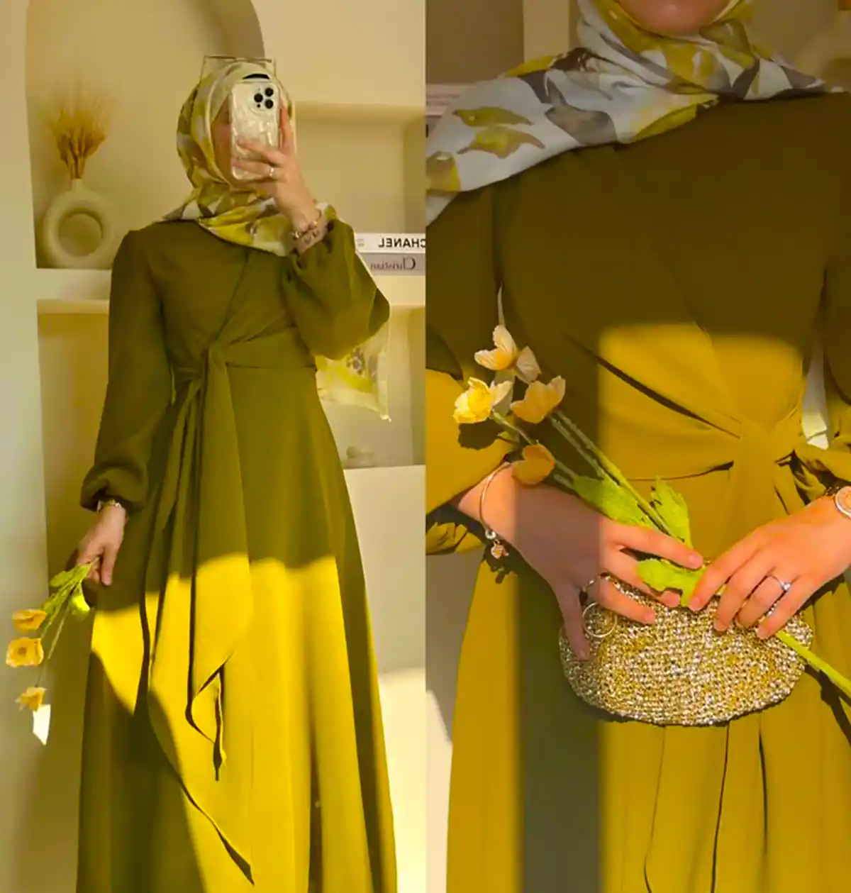 پیراهن مانتویی پاییزه