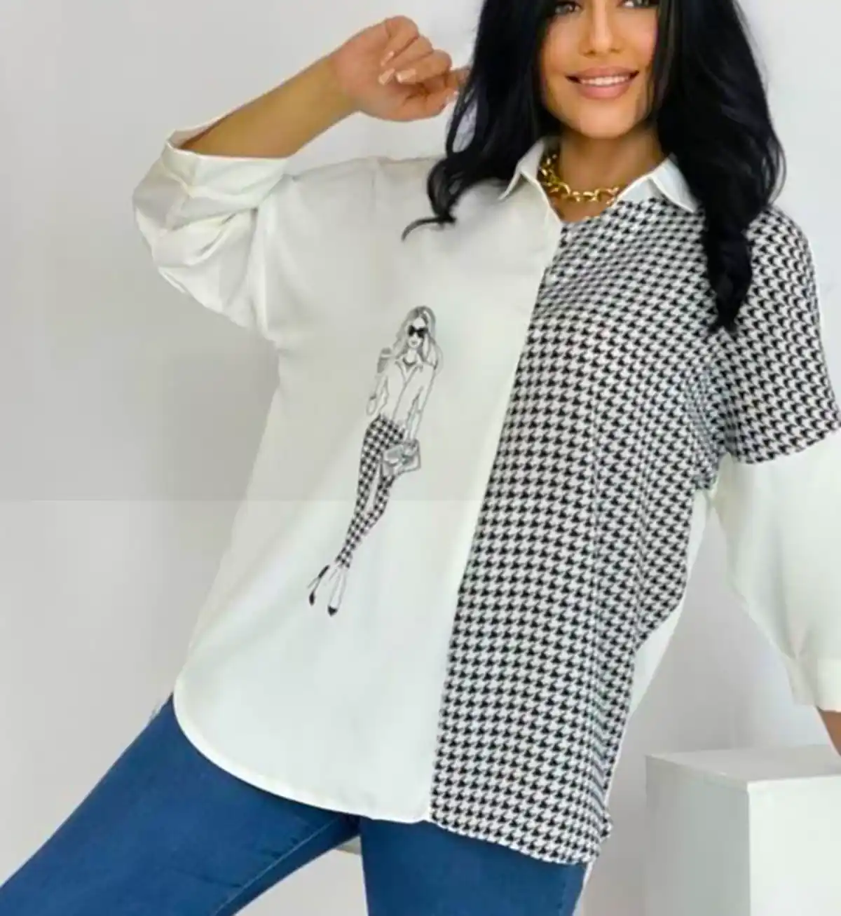 شومیز تکه دوزی شیک