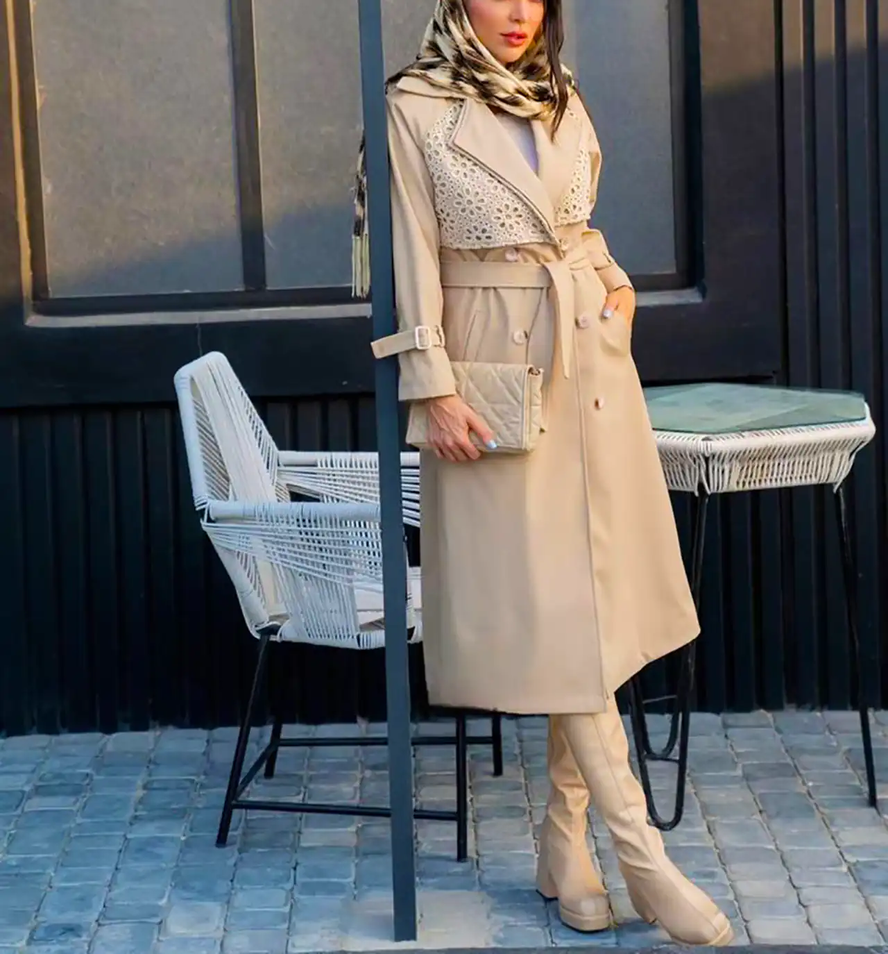بارانی کتان زارا بلند